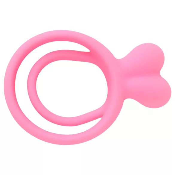Pulselock Cocktura - inel pentru penis și testicule cu model de iepuraș (roz)