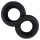 Pulselock Taur - inel dublu pentru penis și testicule (negru) - 20 mm