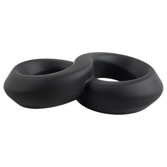 Pulselock Taur - inel dublu pentru penis și testicule (negru) - 20 mm