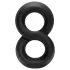 Pulselock Taur - inel dublu pentru penis și testicule (negru) - 20 mm