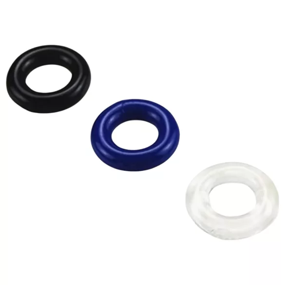 Pulselock Cirkl - set de inele pentru penis din TPE, 3 bucăți (culori asortate)