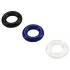 Pulselock Cirkl - set de inele pentru penis din TPE, 3 bucăți (culori asortate)