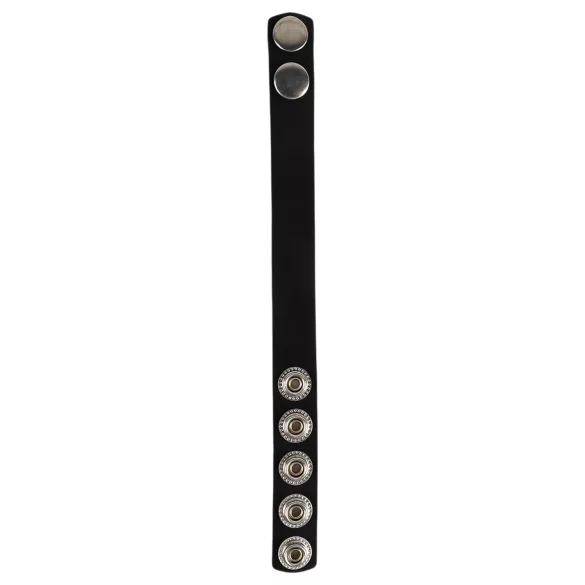 Pulselock Forge - inel pentru penis din silicon reglabil, cu capsă (negru) - 228 mm