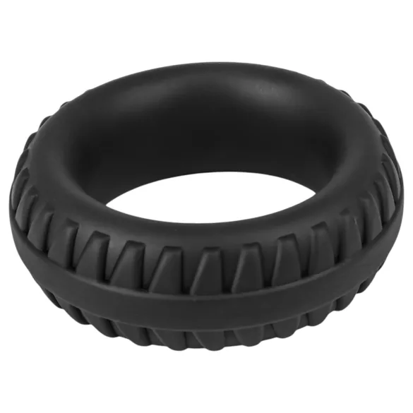 Pulselock Forge - inel penian din silicon cu model de anvelopă (negru) - 35 mm