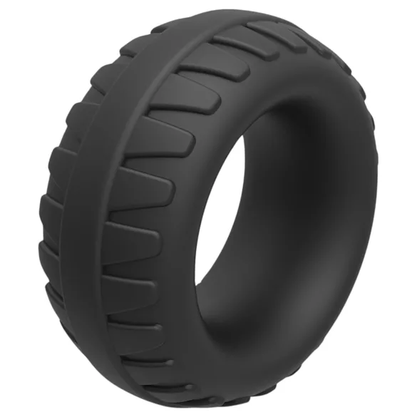 Pulselock Oak - inel penian din silicon extra gros (negru) - 40 mm
