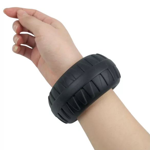 Pulselock Oak - inel penian din silicon extra gros (negru) - 40 mm