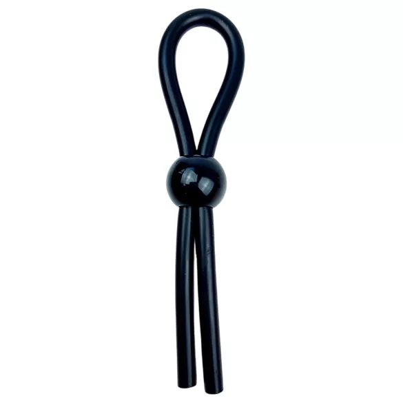 Pulselock Forge - inel pentru penis laț din silicon reglabil (negru)