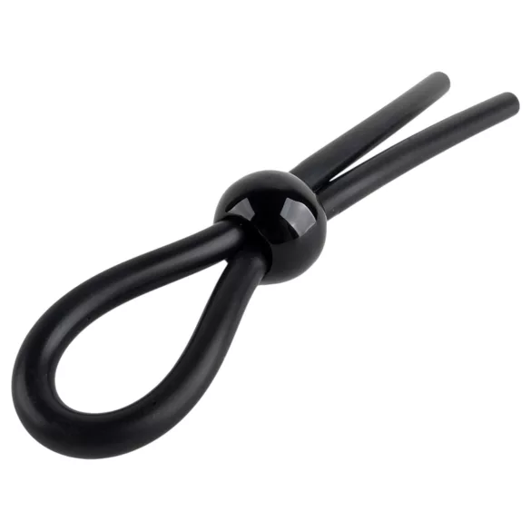 Pulselock Forge - inel pentru penis laț din silicon reglabil (negru)