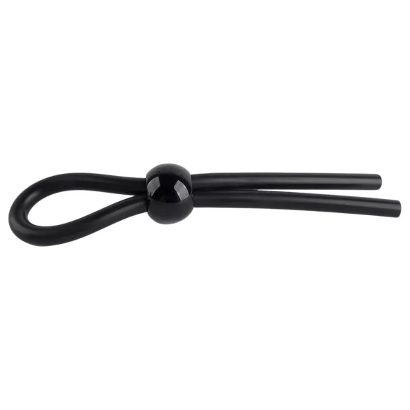 Pulselock Forge - inel pentru penis laț din silicon reglabil (negru)