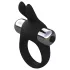 Pulselock Vantr - inel pentru penis cu vibrații și iepuraș (negru) - 30 mm