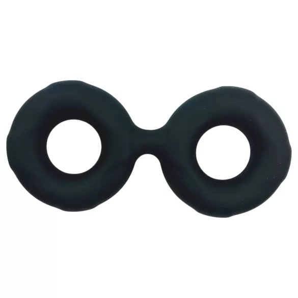 Pulselock Taur - inel dublu pentru penis și testicule (negru) - 25 mm