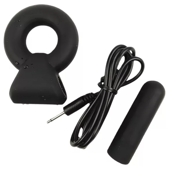 Pulselock Vantr - inel penian și pentru testicule cu vibrații, pe acumulator (negru) - 25 mm