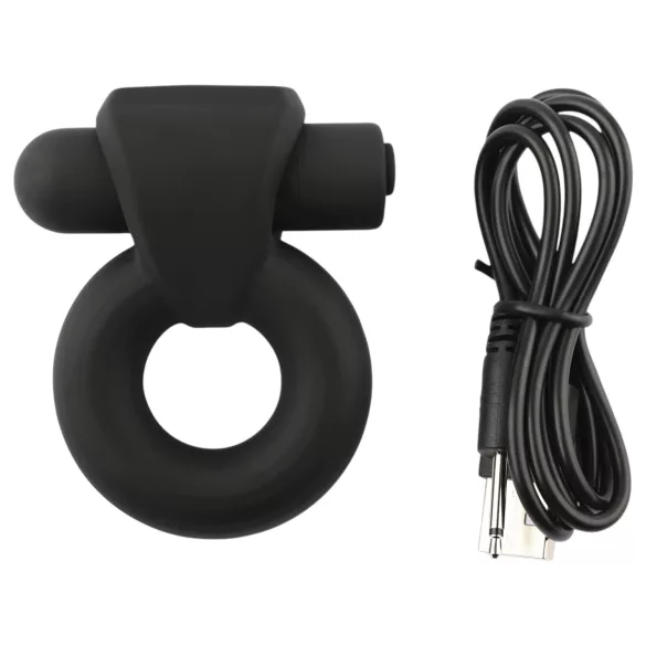 Pulselock Vantr - inel penian și pentru testicule cu vibrații, pe acumulator (negru) - 25 mm