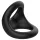 Pulselock Taur - inel conturat pentru penis și testicule (negru)