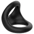 Pulselock Taur - inel conturat pentru penis și testicule (negru)