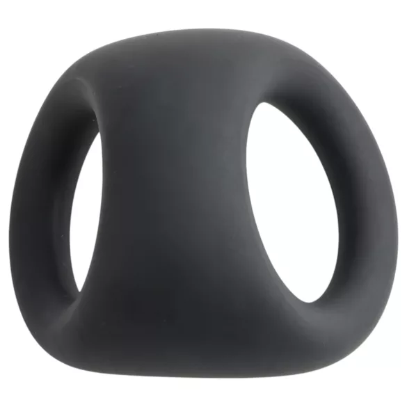 Pulselock Taur - inel conturat pentru penis și testicule (negru)