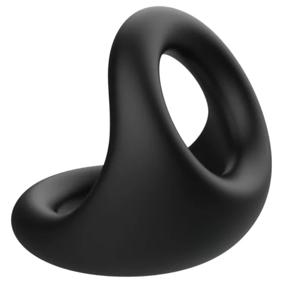 Pulselock Taur - inel conturat pentru penis și testicule (negru)