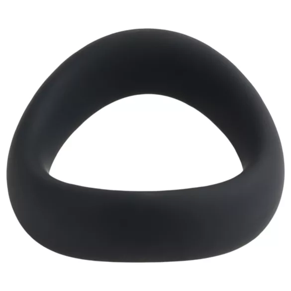 Pulselock Cocktura - inel pentru penis din silicon răsucit (negru) - 47,5 mm