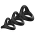 Pulselock Taur - inel pentru penis și testicule în formă de Y (negru) - M