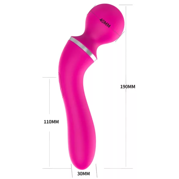 Lonely - vibratoare 2 în 1 masaj și punctul G cu 3 capete interschimbabile roz