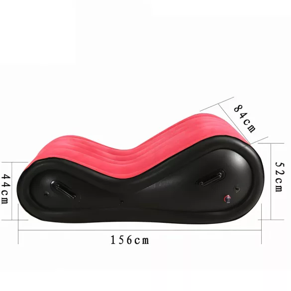 Magic Pillow - Mobil mobilier BDSM gonflabil cu cătușe - mare - roșu