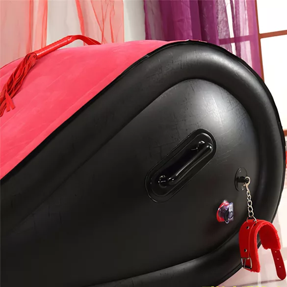 Magic Pillow - Mobil mobilier BDSM gonflabil cu cătușe - mare - roșu