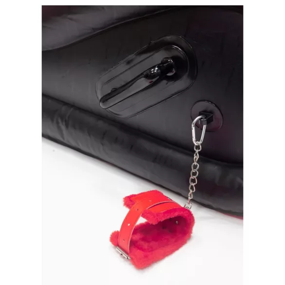 Magic Pillow - Mobil mobilier BDSM gonflabil cu cătușe - mare - roșu