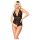 Mapalé - body din dantelă deschisă (negru) - XL