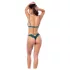 Mapalé - set lenjerie cu bretele și model floral - sutien și chiloți verzi