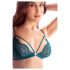 Mapalé - set verde cu sutien și chiloți cu curele și imprimeu floral - L/XL