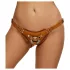 ZADO - chiloți din piele pentru accesorii cu ham - maro - L/XL