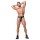 ZADO - jockstrap din piele neagră tip centură de castitate cu 2 lacăte (S-2XL)