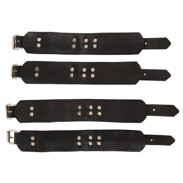 ZADO - Set din piele pentru imobilizare la pat (negru)