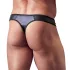 Svenjoyment - tanga bărbați lucioasă cu fermoar și strasuri - negru - XL