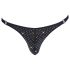 Svenjoyment - tanga bărbătească cu strasuri (negru) - XL