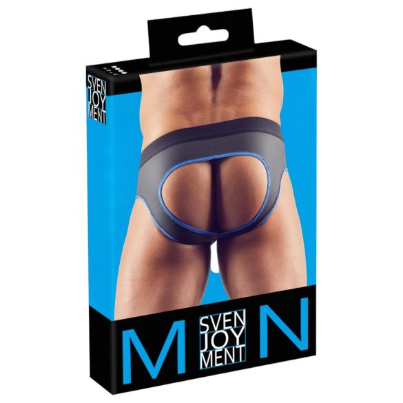 Svenjoyment - jockstrap deschis (negru-albastru) - L