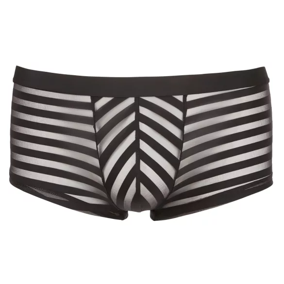 Boxer bărbați transparent cu dungi - negru