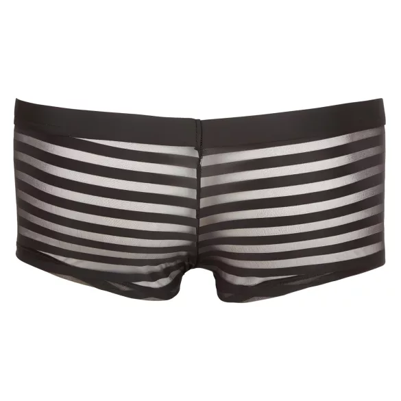 Boxer bărbați transparent cu dungi - negru - XXL