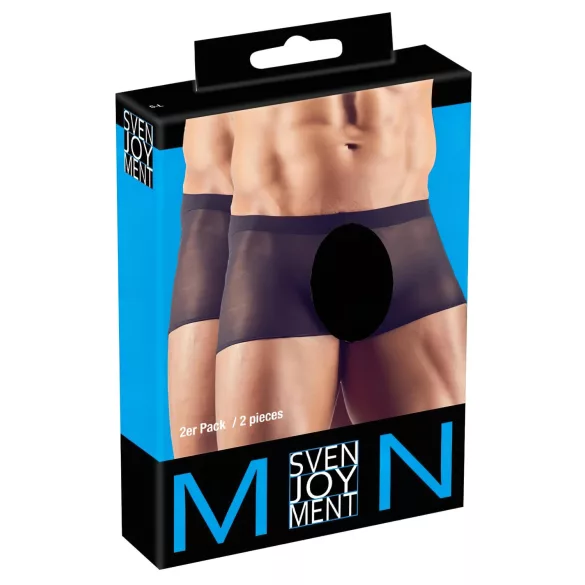 Svenjoyment - set boxeri transparenți - negru - 2 piese - S-L