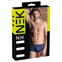   NEK - boxer bărbați - dantelă neagră cu șiret - inserții plasă - albastru