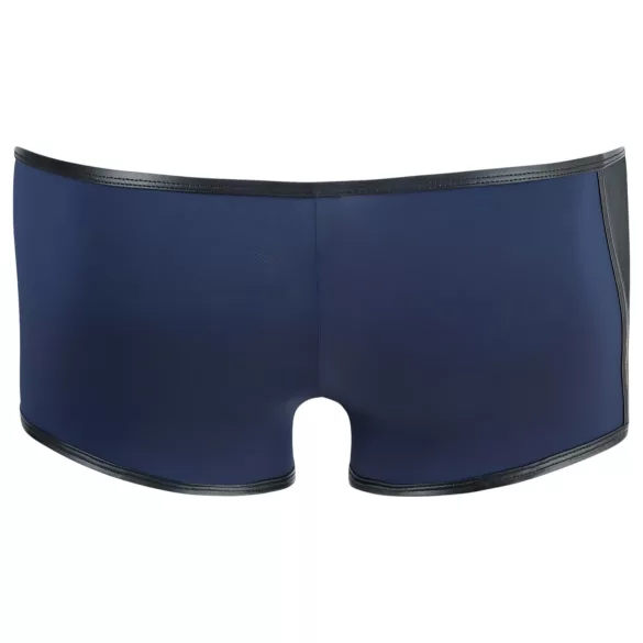 NEK - boxer bărbați - dantelă neagră cu șiret - inserții plasă - albastru