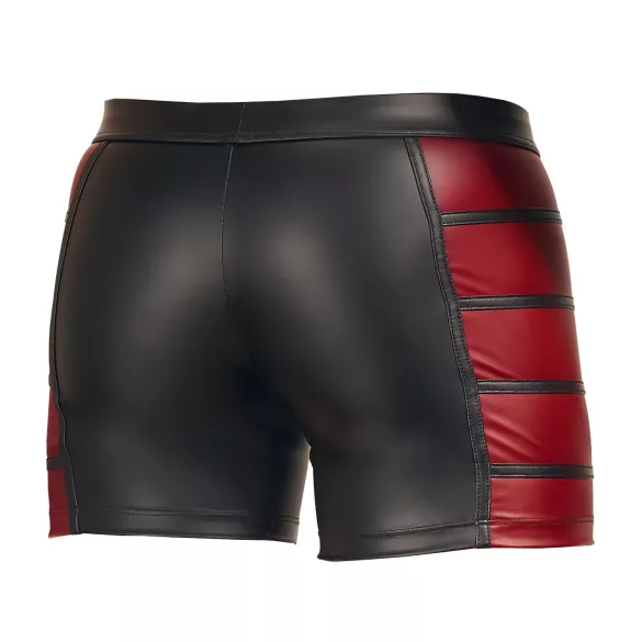 NEK - boxer bărbați cu fermoar - inserții roșii - negru