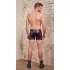 NEK - boxer bărbați cu fermoar - inserții roșii - negru - M