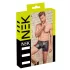 NEK - boxer bărbați cu fermoar - inserții roșii - negru - XL