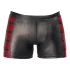 NEK - boxer bărbați cu fermoar - inserții roșii - negru - XL