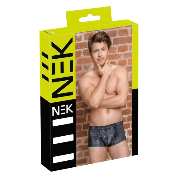 NEK - boxeri cu model piele de șarpe (negru) - L