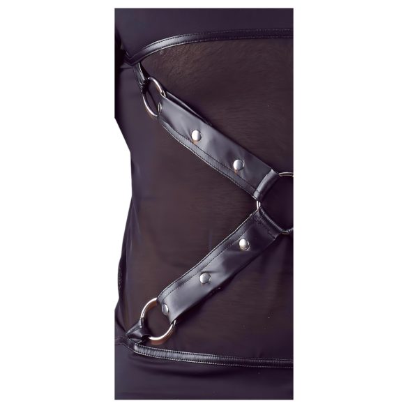 NEK - Bluza cu mâneci lungi și bretele încrucișate pentru bărbați (negru) - M