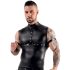 Svenjoyment - Top bărbătesc fără mâneci negru cu ham pentru piept