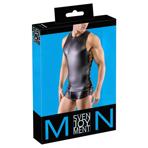 Svenjoyment - top masculin mat cu șnur lateral (negru)