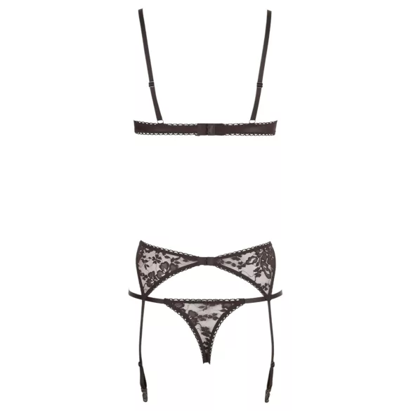 Cottelli - Set erotic 3 piese - negru - 85C/L